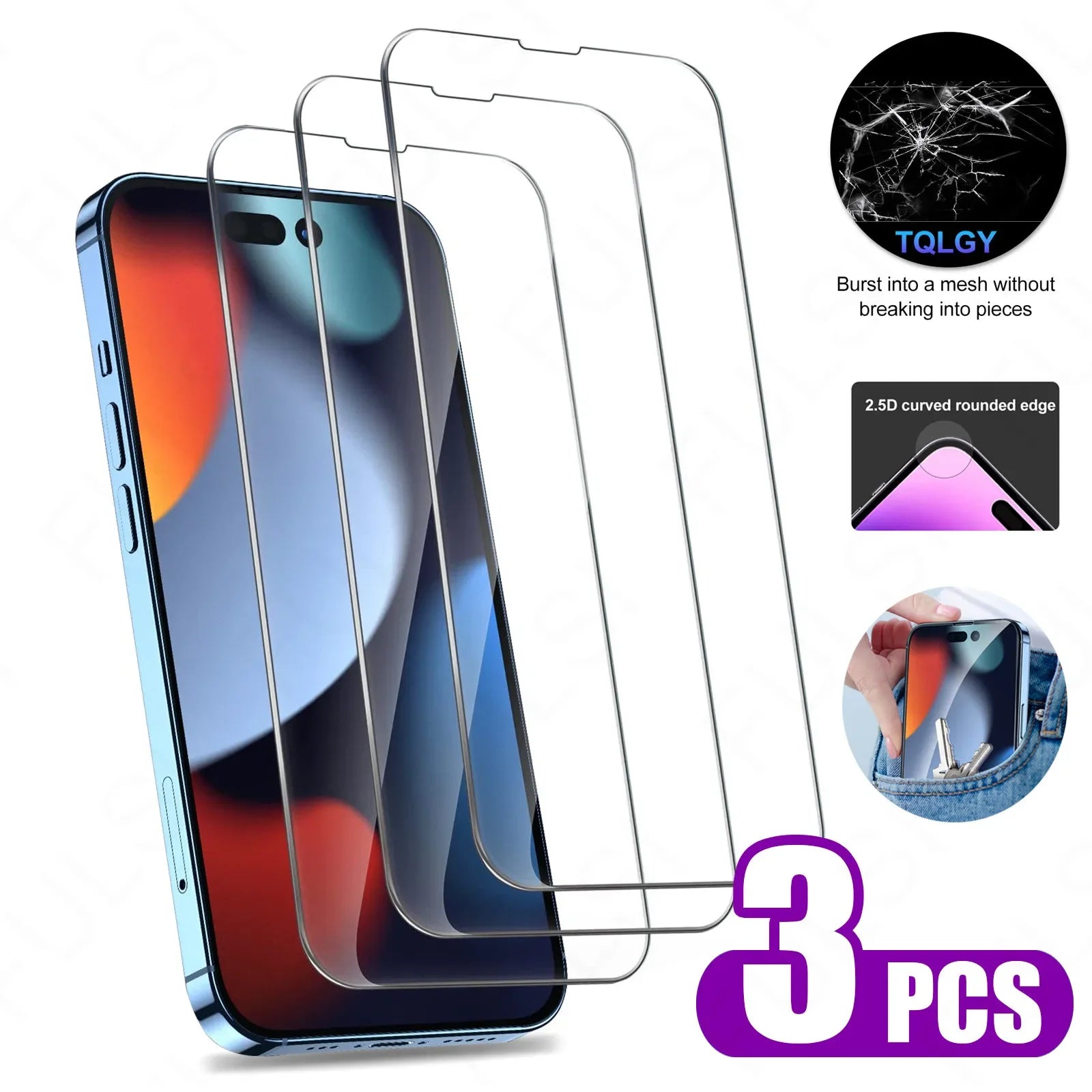 Anti-Spy Glass for iPhone 16 15 14 13